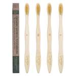 Arista Bamboo Fiber Activated PBT Ultra-Soft Bristels Toothbrush Antibactraial & Biogradable(Pack 4)